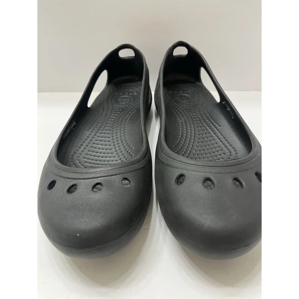 Crocs Kadee Ballet Flats Womens Size 8 Black Comfort Slip-On Shoes